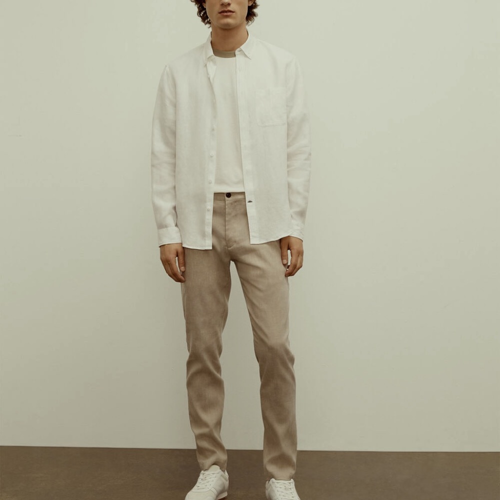 Connor Linen Pant - Brand New - NEVER WORN - Khaki Heather